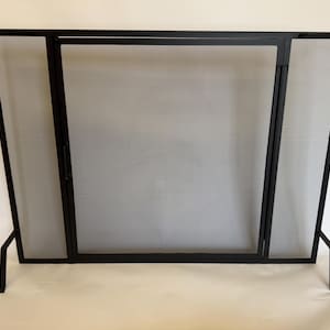 Fireplace Screen w/Single Door Option, Single Panel Free Standing Design, Fireplace Mesh Safety Screen, Modern Fireplace, Fireplace Decor,
