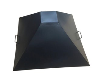 Square or Rectangle SOLID FIREPIT COVER -All Carbon Steel