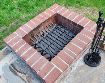 Rectangle Fire Pit Grate: Heavy Duty Carbon Steel with Ember Catch