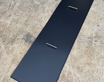 Linear Gas Fire Pit Snuffer Lid: 16 Gauge Stainless Steel Hearth Cover