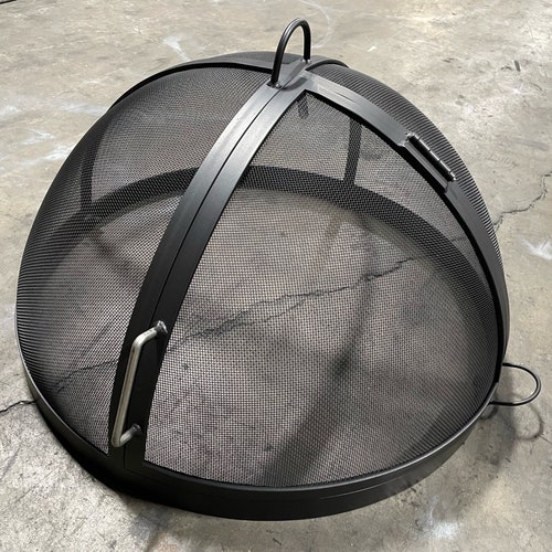 FIRE PIT SAFETY Screenpivot Round Fire Pit Screenall Carbon Etsy