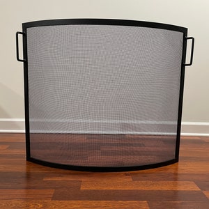 FIREPLACE SCREEN, fireplace safety SCREEN Bow/Curved Design fireplace free standing screen image 2