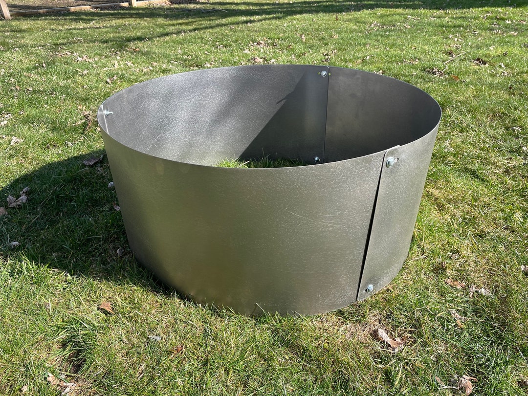 Corten Steel Metal Fire Pit Ring Liner, Smokeless Fire Pit Ring