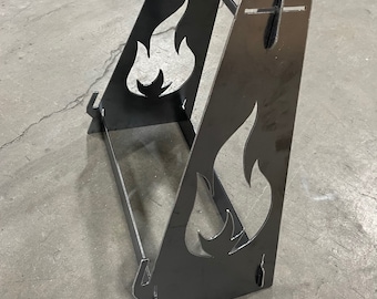 Fire Pit Cover Stand: Snuffer Lid Holder, USA Made