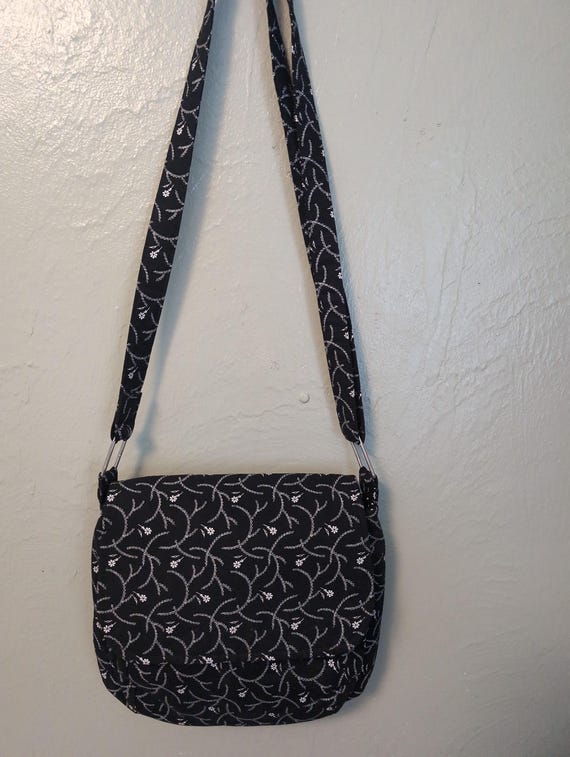 Black and White Medium Crossbody Bag