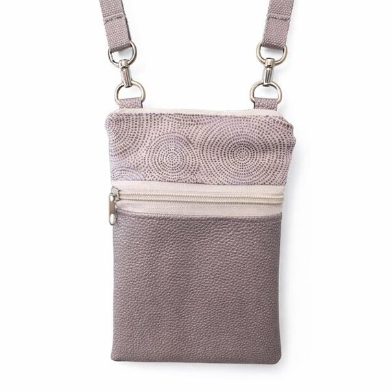Taupe Crossbody Bag Cell Phone Bag