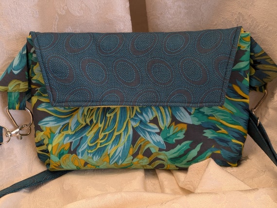 Kaffe Fassett Japanese Chrysanthmum and Aboriginal Dots Crossbody Belt Bag