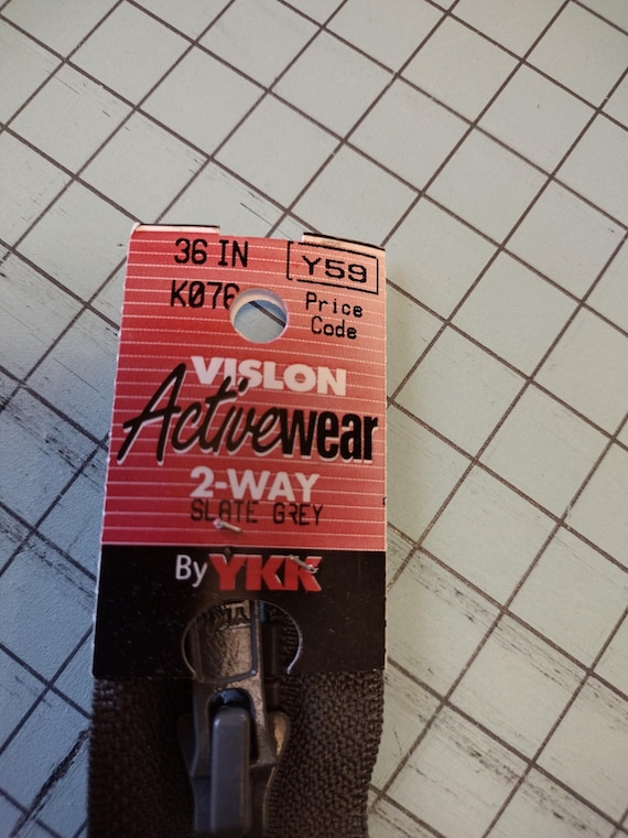 2-Way YKK Molded Zipper Slate