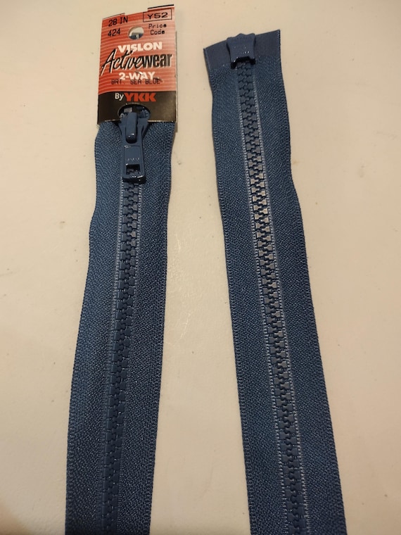 28" Molded 2-Way Zipper Bright Sea Blue