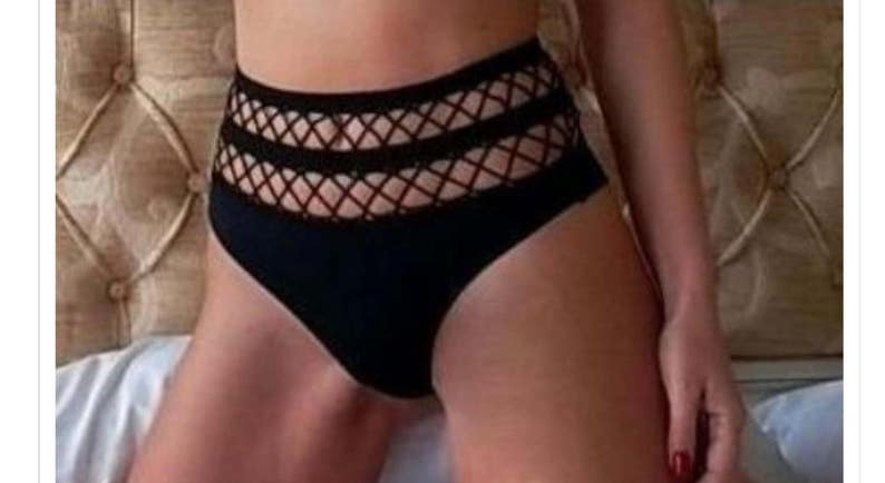 womens black high waisted bikini bottoms