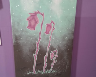 acrylic painting "ghost pipes"