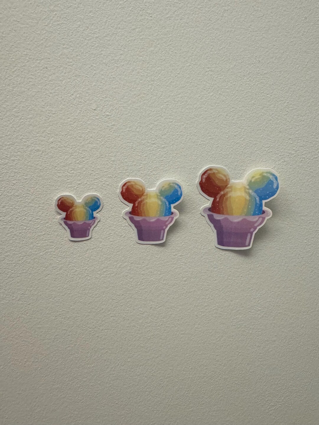 Red,yellow, Blue Mickey Shaved Ice Sticker - Etsy