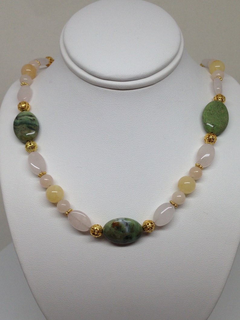 Opal Moonstone Necklace Set Green White Natural Gemstones Bracelet Earrings Handmade NV Gift Birthday Anniversary Wedding October Birthstone