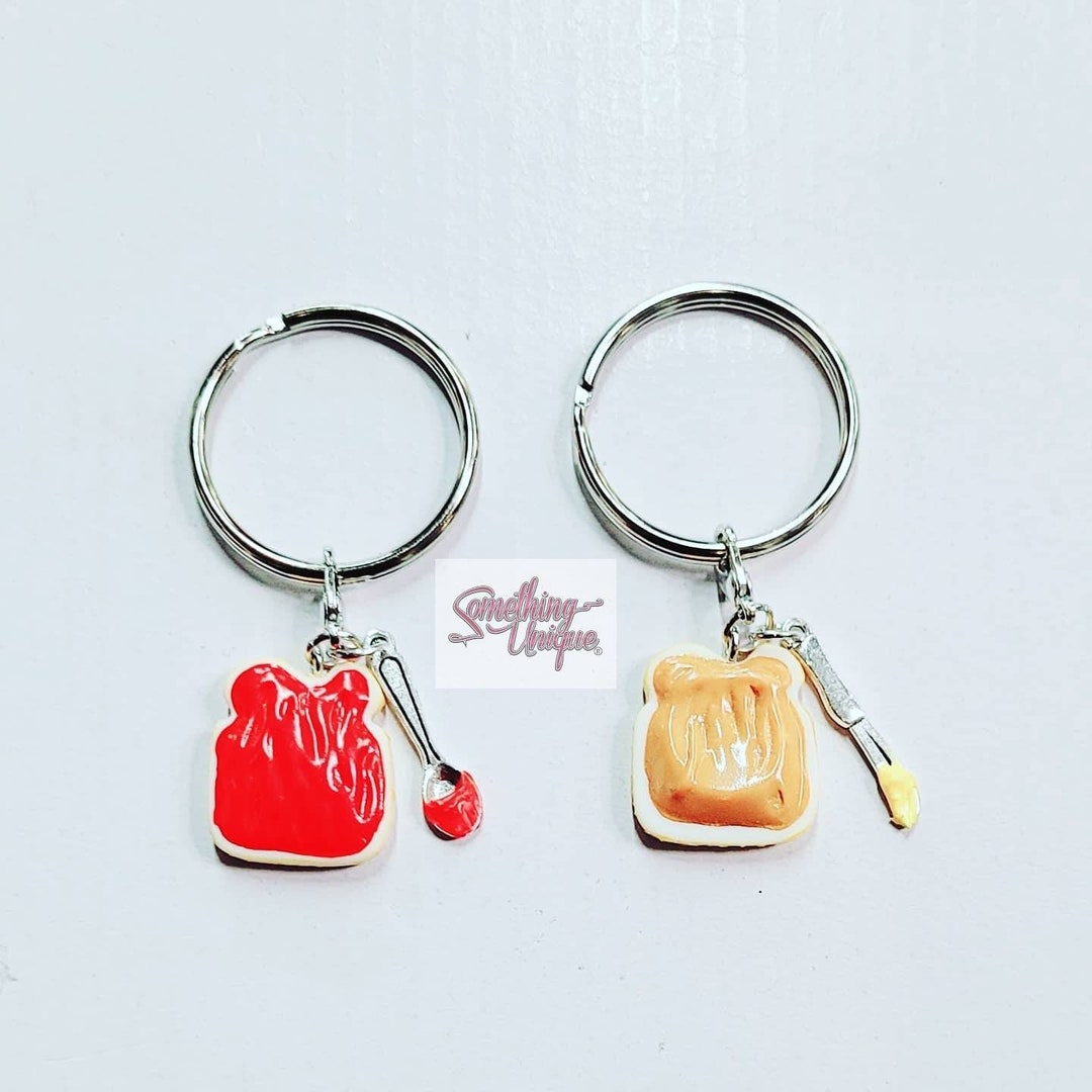 Peanut Butter & Jelly Keychain Set Etsy.de
