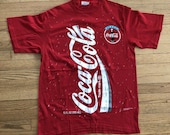 Vintage Coca Cola Coke Shirt Size XL 90s Red Soda Pop Can Double Sided 1994