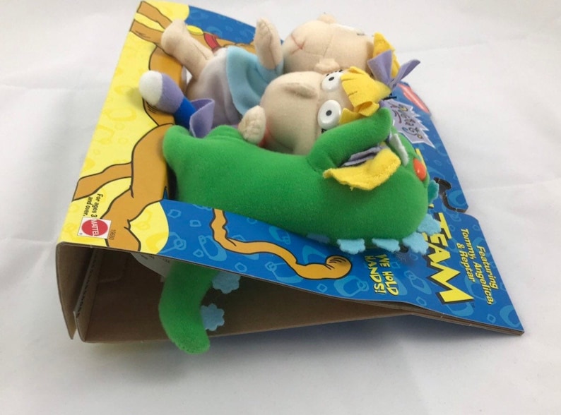 Rugrats Toon Team Reptar Tommy Angelica Vintage Plush Dolls Nickelodeon 1997 Mattel Toys