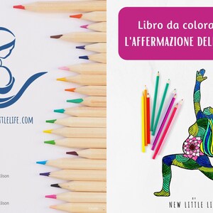 ITALIAN Birth Affirmation Coloring Book - DIGITAL DOWNLOAD - Italian coloring book, Libro da colorare per l’affermazione della nascita