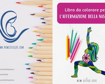 ITALIAN Birth Affirmation Coloring Book - DIGITAL DOWNLOAD - Italian coloring book, Libro da colorare per l’affermazione della nascita