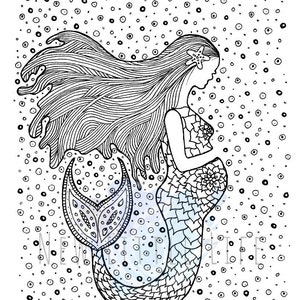 Mermaid Breastfeeding Coloring Page Digital Download Birth Etsy