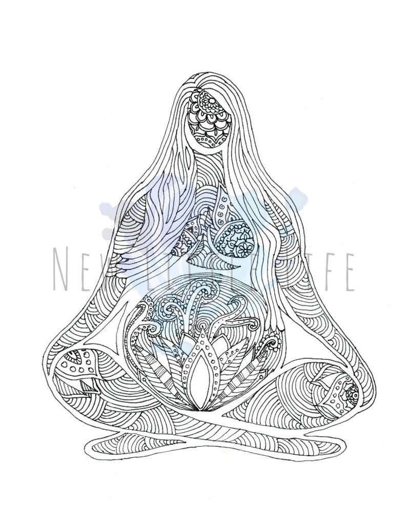 Pregnancy Coloring Page - DIGITAL DOWNLOAD - Birth Art, Adult Coloring ...