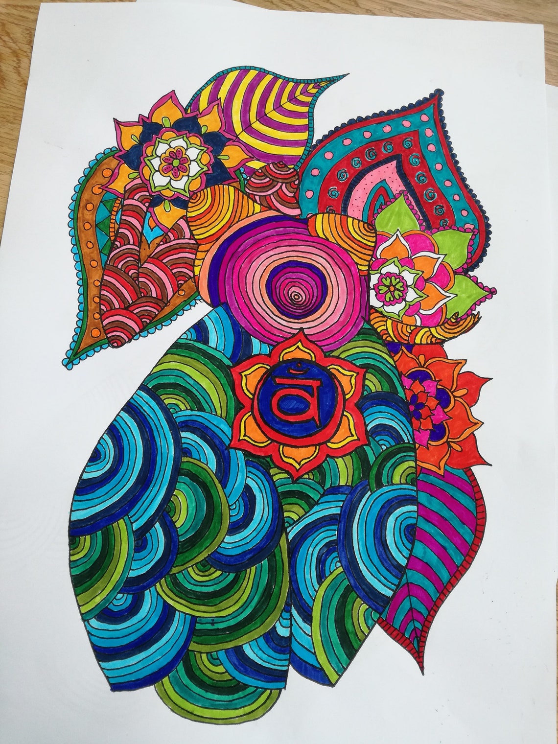 Sacral Chakra Coloring Page DIGITAL DOWNLOAD Adult Coloring, Chakra ...