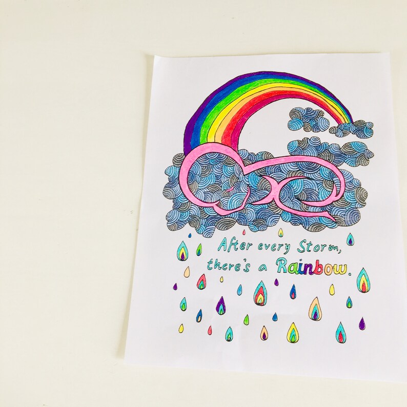 Rainbow Baby Coloring Page - DIGITAL DOWNLOAD - Pregnancy Loss