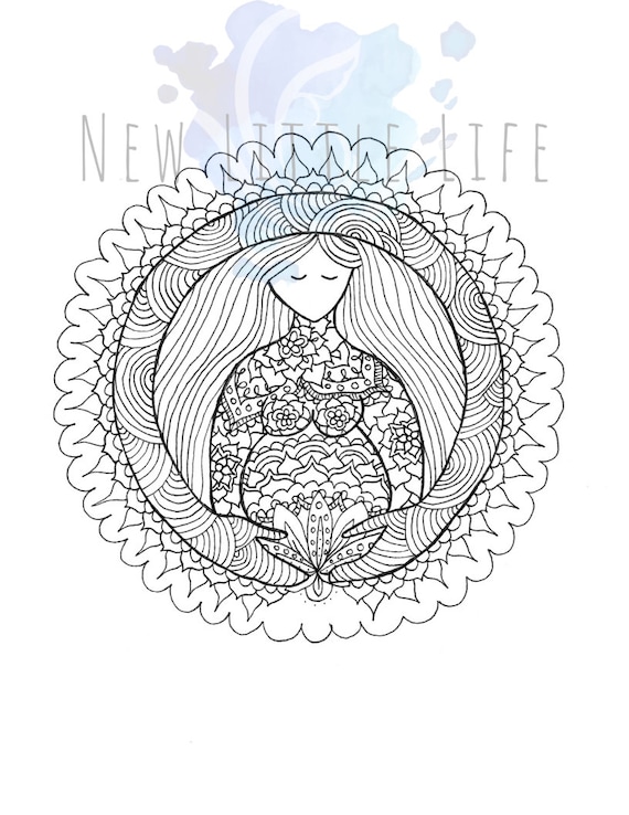 Download Doula Support Person Coloring Page Digital Download Birth Etsy