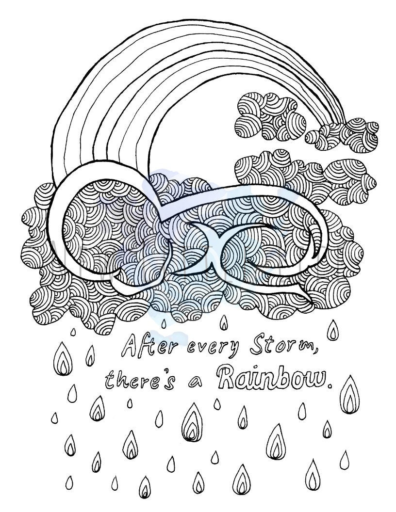 Rainbow Baby Coloring Page - DIGITAL DOWNLOAD - Pregnancy Loss