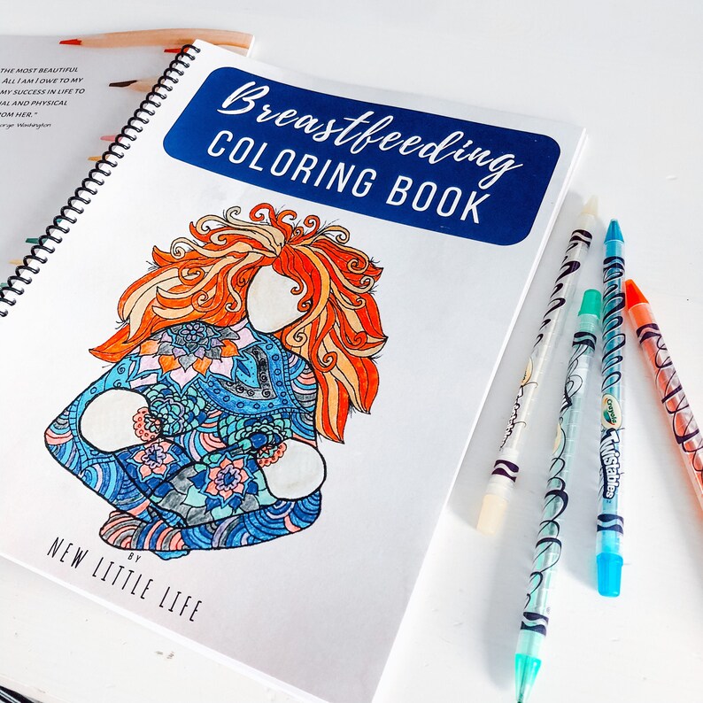 Breastfeeding & Postpartum Coloring Book - Adult coloring, Breastfeeding, Mandala, Coloring book, Postpartum, Mom Life Coloring Book 