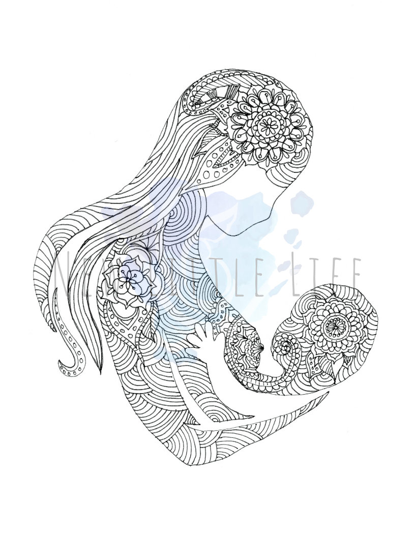 Breastfeeding Coloring Page DIGITAL DOWNLOAD Birth Art - Etsy Australia