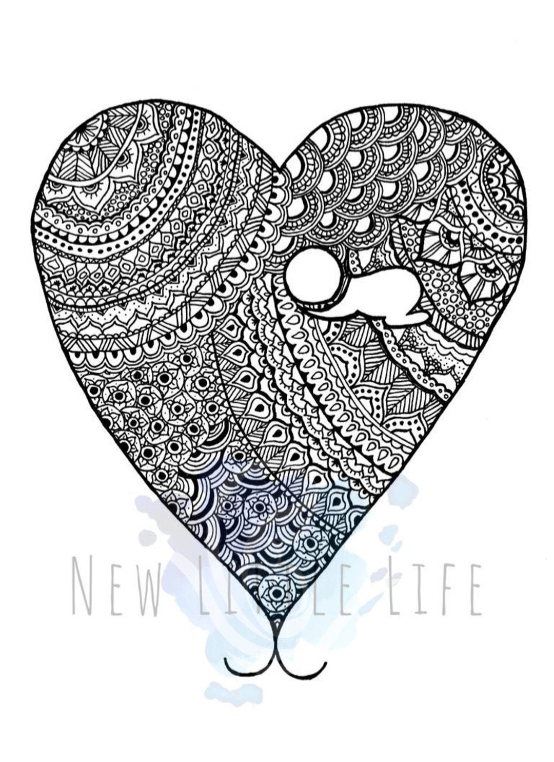 Baby Heart Coloring Page - DIGITAL DOWNLOAD - Pregnancy Loss, Adult ...