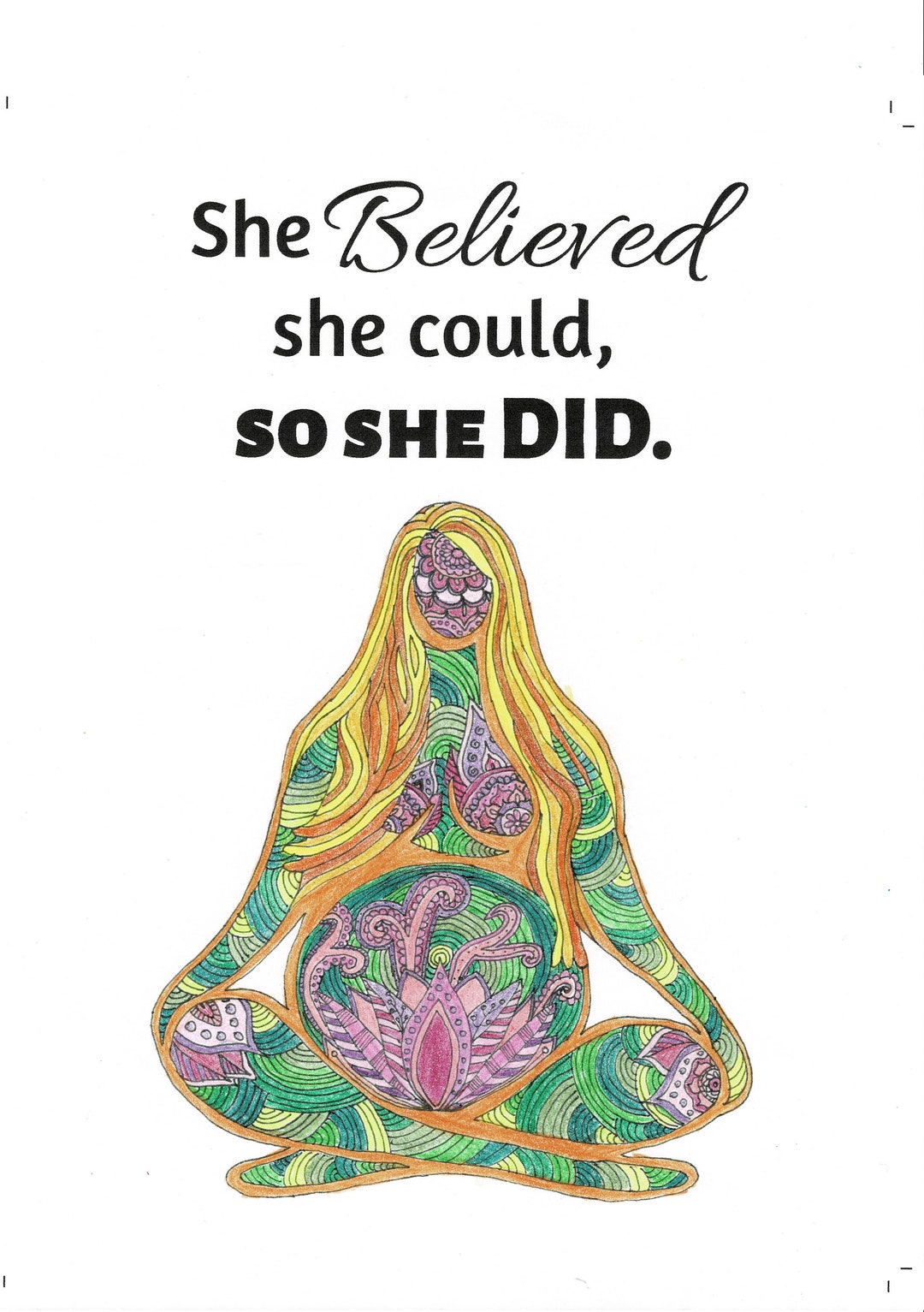 Pregnancy Coloring Page DIGITAL DOWNLOAD Birth Art, Adult Coloring ...