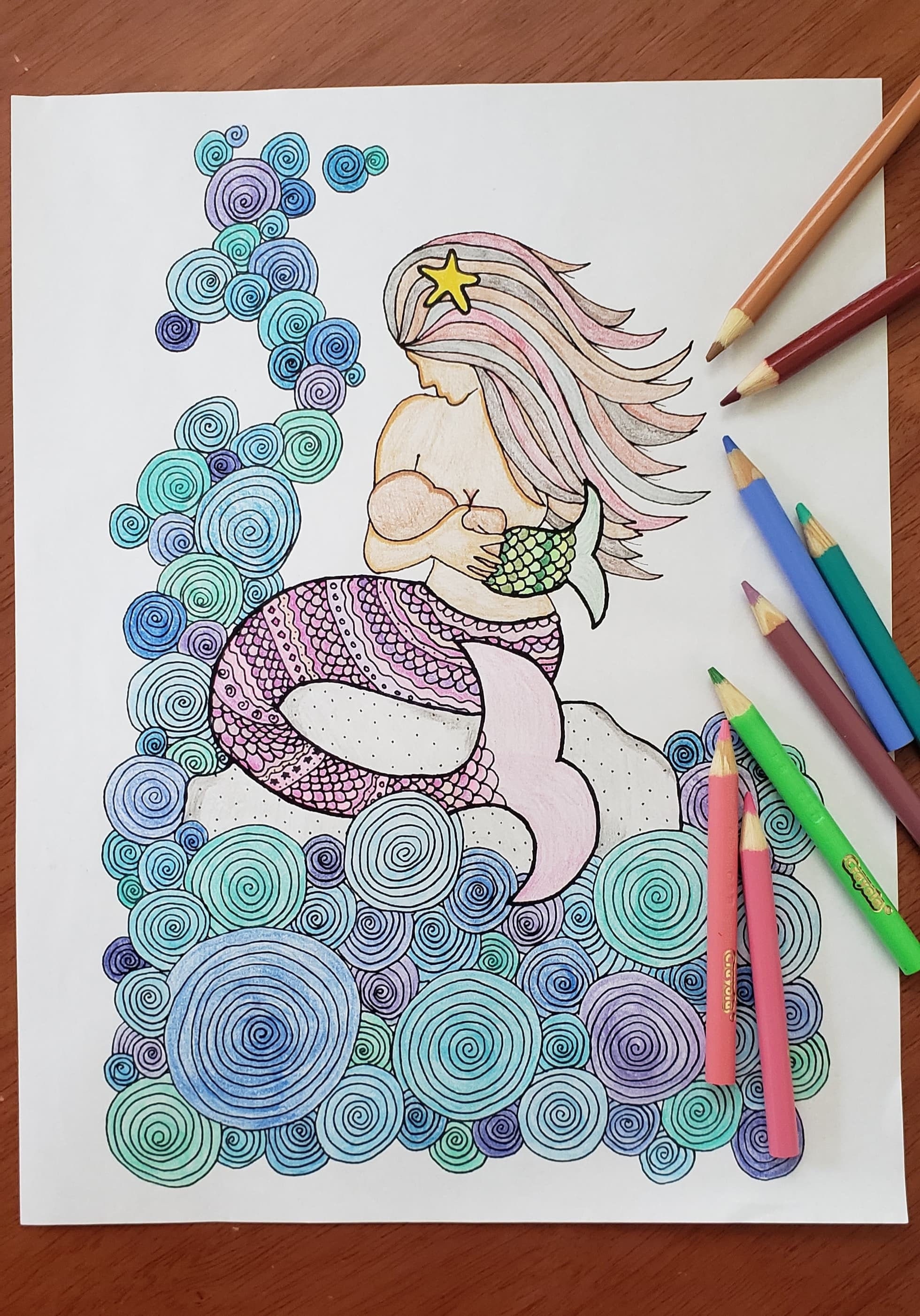 Breast Mermaid Drawings