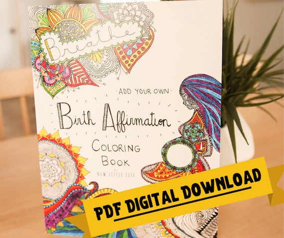 Pregnancy Coloring Book DIGITAL DOWNLOAD Adult coloring | Etsy