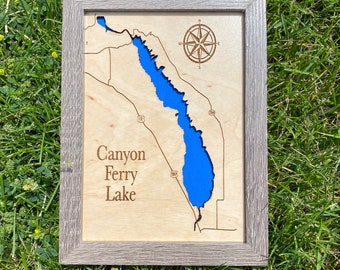 Canyon Ferry Lake Map Canyon Ferry Montana Lake Map | Etsy
