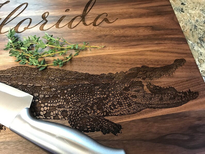 Alligator Cutting Board/Serving Tray/Trivet/ Florida Gator Etsy
