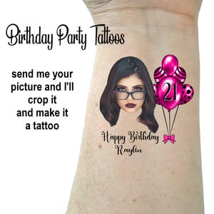 Birthday party gift personalized tattoos party favor face tattoo birthday friend gift fun picture tattoos custom temporary tattoos
