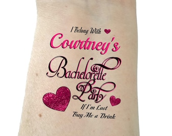 Bachelorette tattoos Bachelorette party tattoos temporary tattoos bridesmaid tattoo bride tattoo Bachelorette party favors