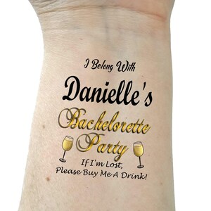 Bachelorette tattoos Bachelorette party tattoo bridesmaid tattoos custom tattoos personalized tattoos bride tattoo temporary tattoos