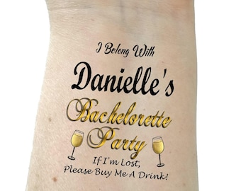 Bachelorette tattoos Bachelorette party tattoo bridesmaid tattoos custom tattoos personalized tattoos bride tattoo temporary tattoos