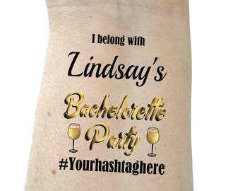 Bachelorette party tattoos bridesmaid tattoos bride tattoo Bachelorette party gifts custom tattoo personalized tattoos temporary tattoos