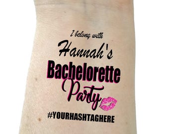 Bachelorette tattoo Bachelorette party tattoos custom tattoos temporary tattoos