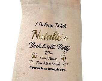 Bachelorette party tattoos Bachelorette party favors temporary tattoos custom tattoo bride tattoo bridal party tattoos