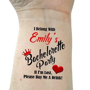 Bachelorette party, Bachelorette party tattoos, Bachelorette tattoo, custom tattoo, hen party, temporary tattoo, bride tattoo,