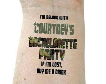 Bachelorette tattoos Bachelorette party tattoos Bridesmaid tattoos Temporary tattoos Military tattoo
