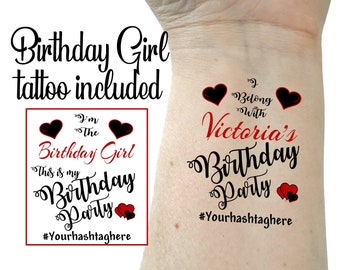 Birthday tattoos temporary tattoos fake tattoos 21st birthday happy birthday tattoos custom tattoo personalized tattoos face tattoo