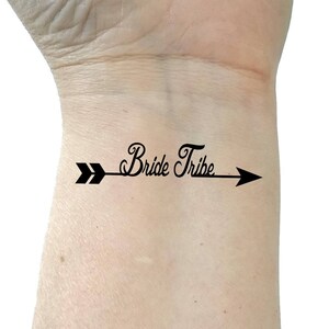 Bachelorette tattoo bride tribe party tattoos bride tribe arrow tattoos temporary tattoo