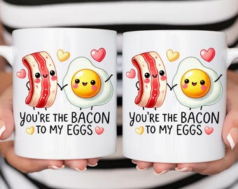Du bist der Speck zu meinen Eiern Becher, niedliches Valentinstag Geschenk für Paare, Valentinstag Keramikbecher 11 Unzen 15 Unzen, Valentinstag Becher, Kaffeetasse