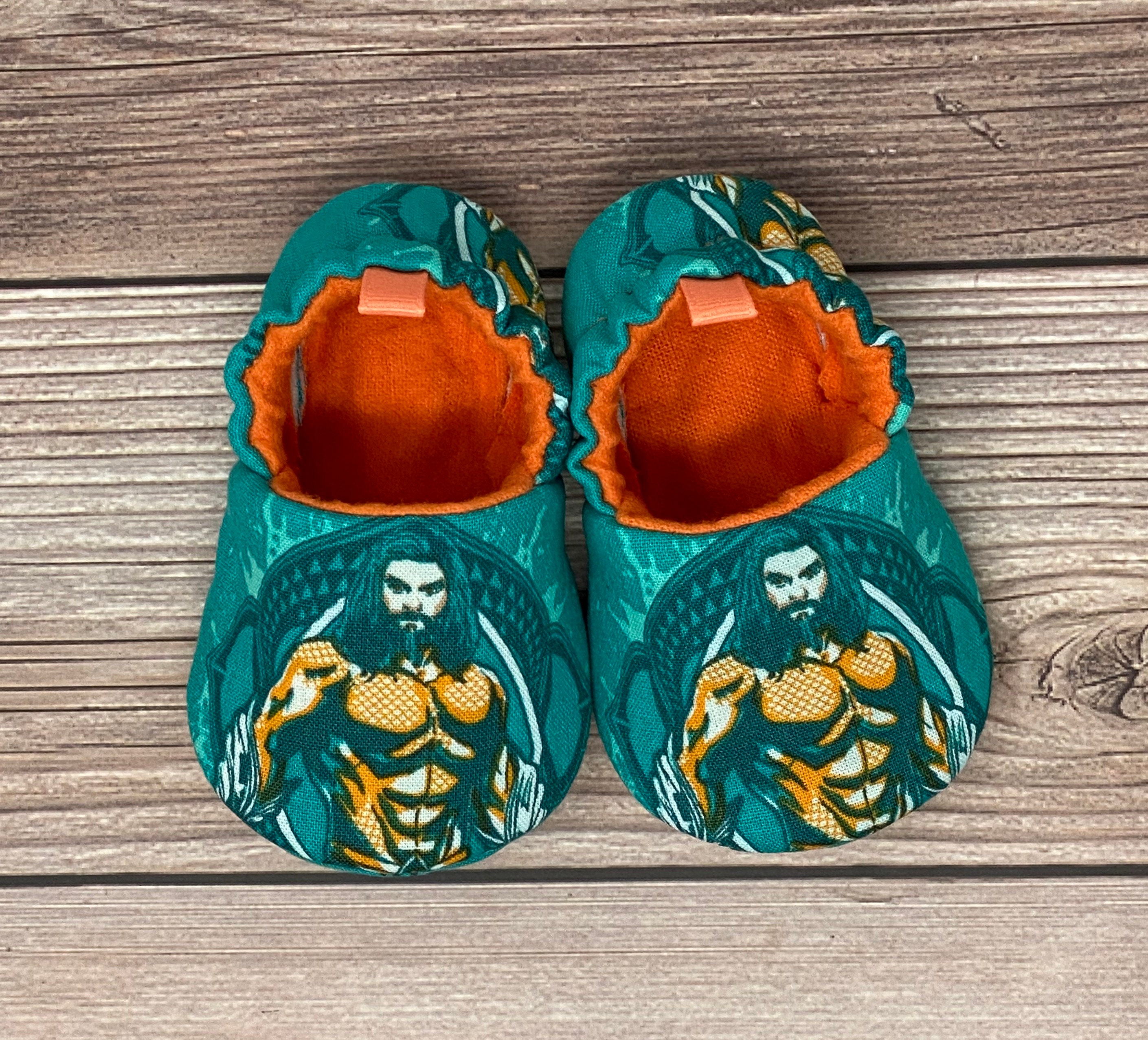 turquoise baby shoes