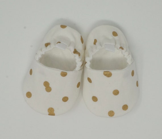 gold baby slippers